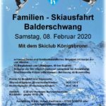 Familien Skiausfahrt Balderschwang Samstag 08. Februar 2020