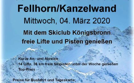 Wochenteiler Skiausfahrt Fellhorn/Kanzelwand Mittwoch 04. März 2020